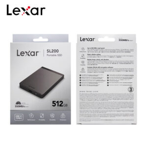 LEXAR 512 GB EXTERNAL PORTABLE SOLID STATE HARD DRIVE